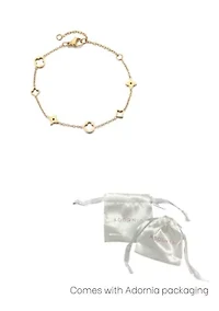 Tarnish Resistant 18k Gold Plated Mixed Clover Bracelet