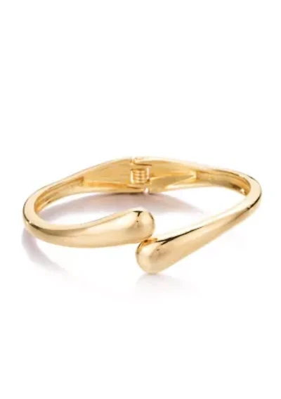Gold Plated Overlapping Bands Cuff