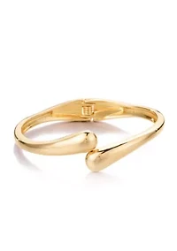Gold Plated Overlapping Bands Cuff