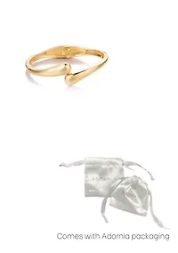 Gold Plated Overlapping Bands Cuff