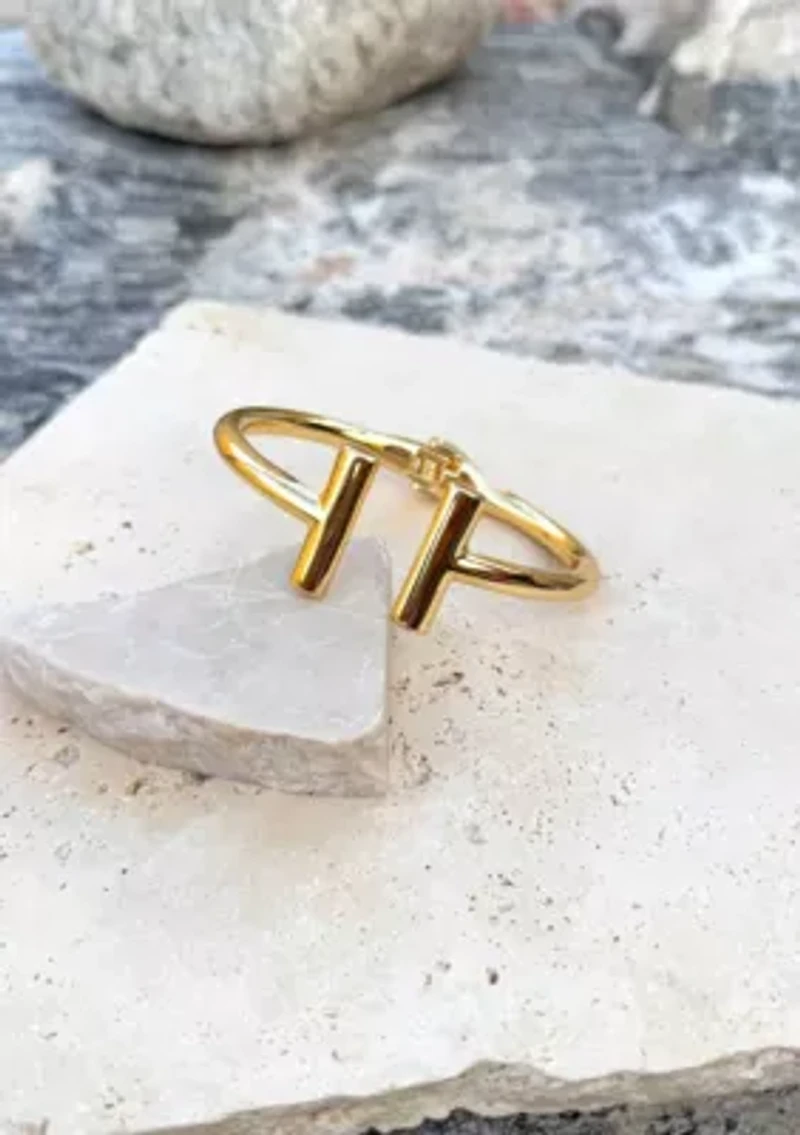 Gold Plated Bar Cuff