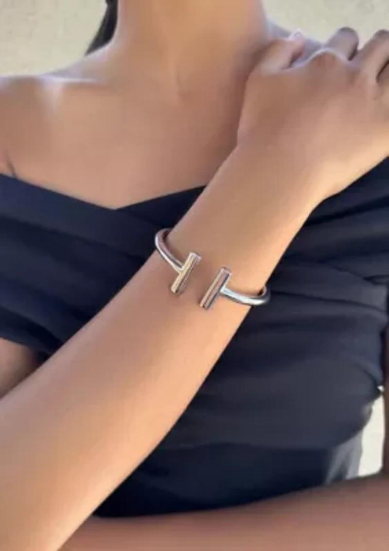 Silver Plated Bar Cuff