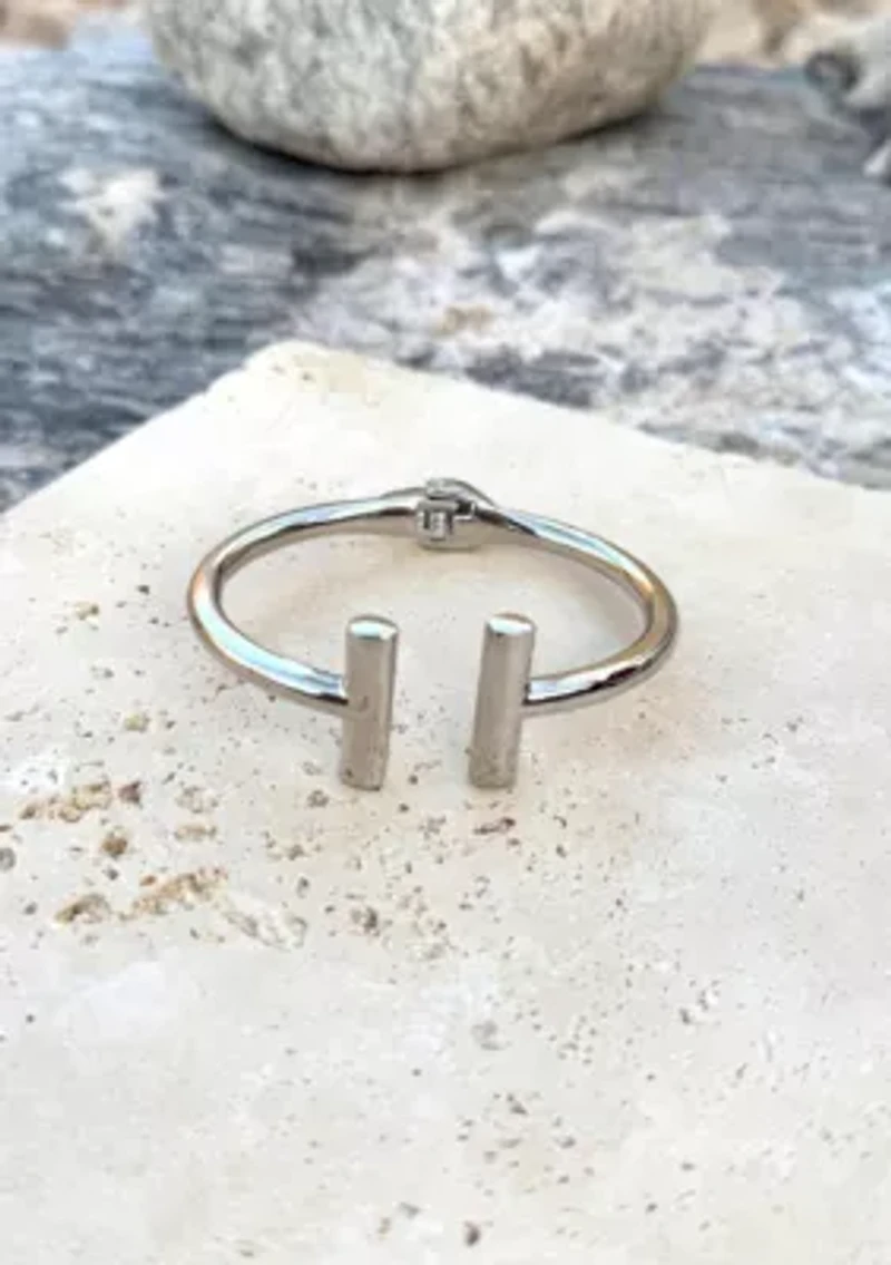 Silver Plated Bar Cuff