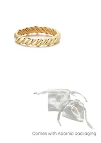 14k Gold Plated Macaroni Stretch Bracelet