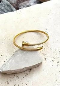 Tarnish Resistant 18k Gold Plated Nail Head Wrap Cuff