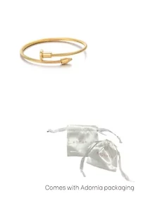 Tarnish Resistant 18k Gold Plated Nail Head Wrap Cuff