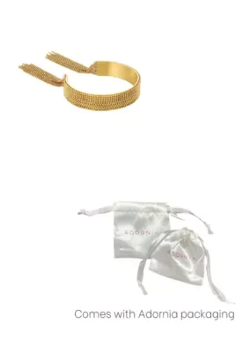 Tarnish Resistant 18k Gold Plated Fringe Cuff