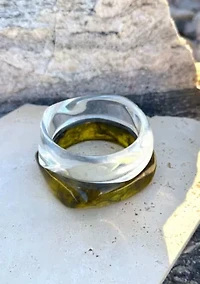 Set of Brown and Clear Bangle Set