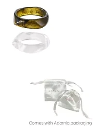 Set of Brown and Clear Bangle Set