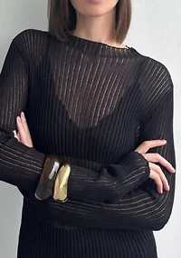 Gold Chunky Brown and Gold Bangle Set