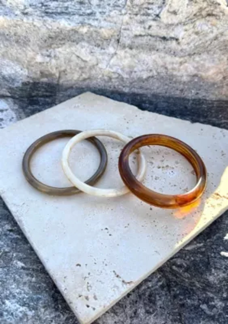 3-Piece Resin Bangle Set