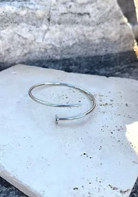 Silver Plated Thin Nail Cuff