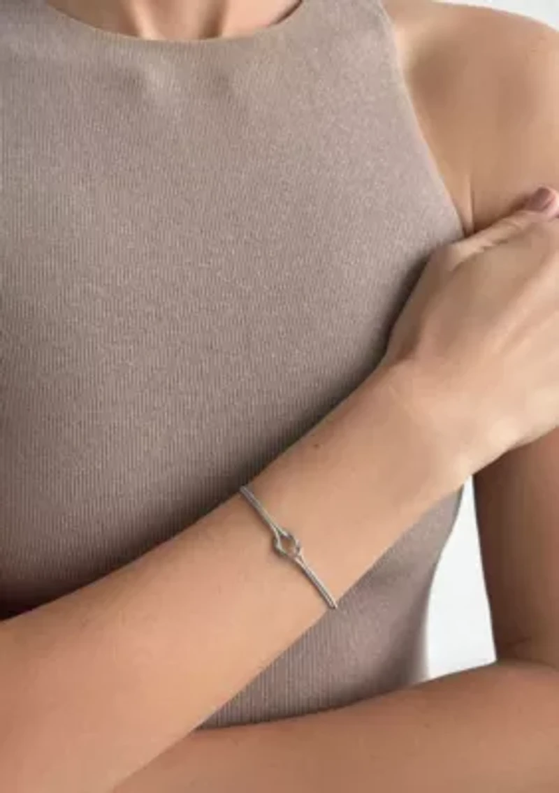 Tarnish Resistant Silver Plated Knotted Rope Chain Bracelet