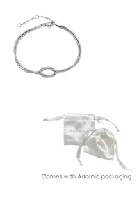 Tarnish Resistant Silver Plated Knotted Rope Chain Bracelet