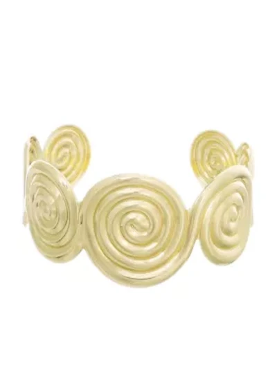 Gold Plated Swirl Cuff