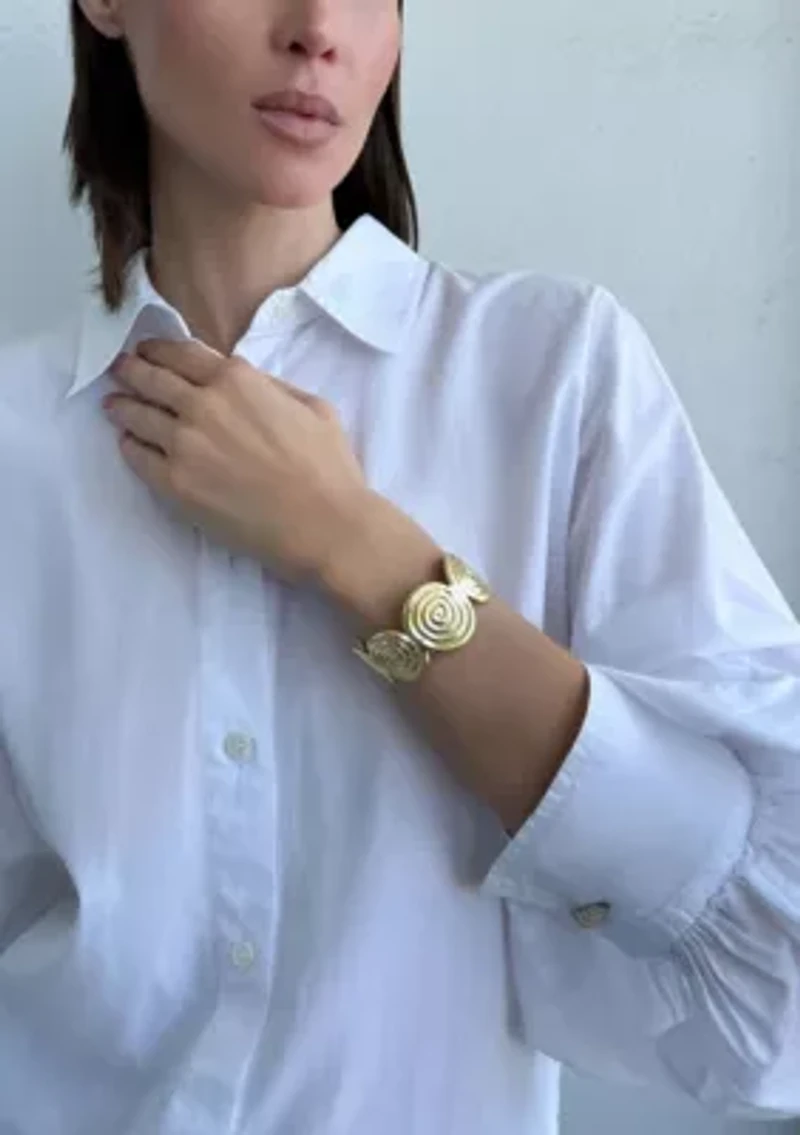 Gold Plated Swirl Cuff