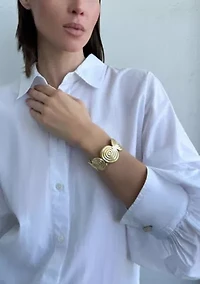 Gold Plated Swirl Cuff