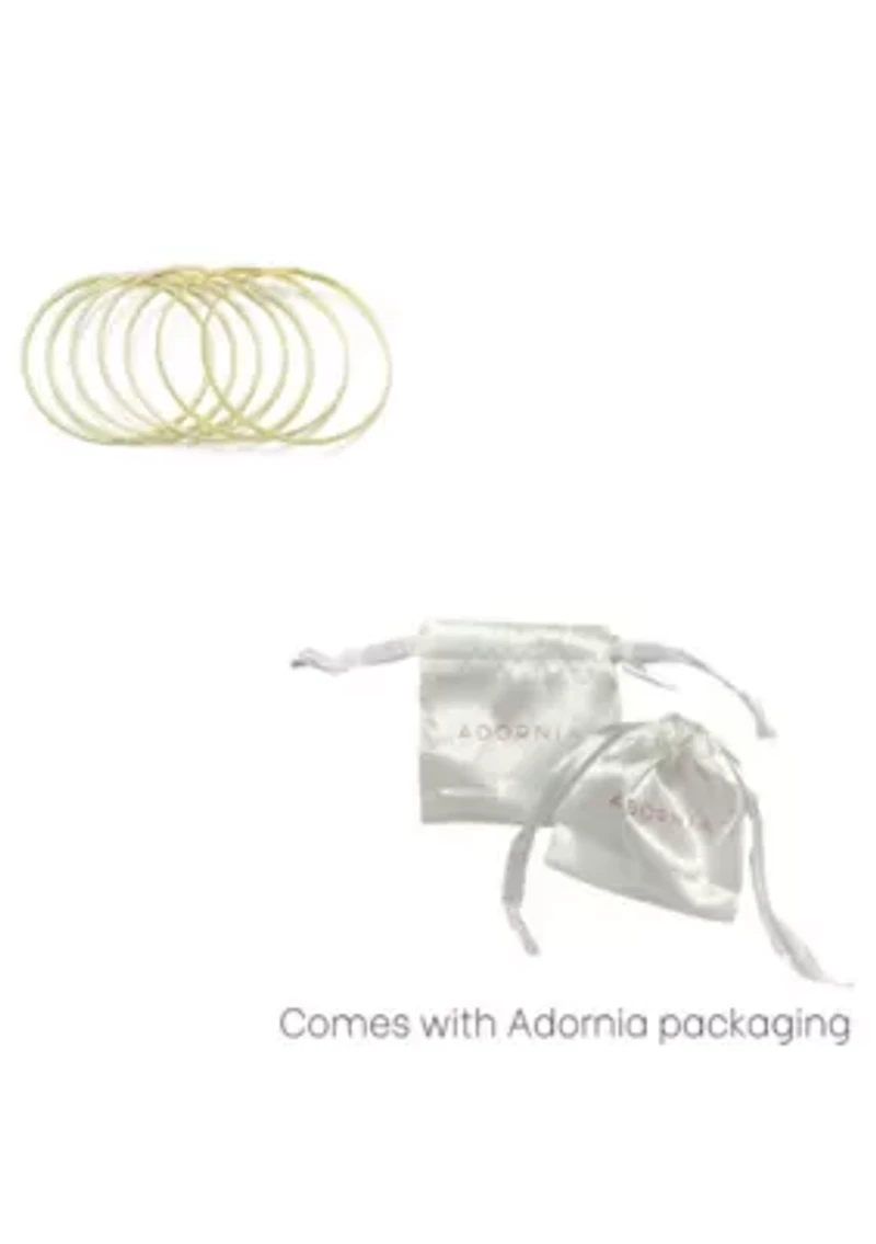 Gold Plated 6-Piece Thin Bangle Set