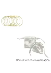 Gold Plated 6-Piece Thin Bangle Set