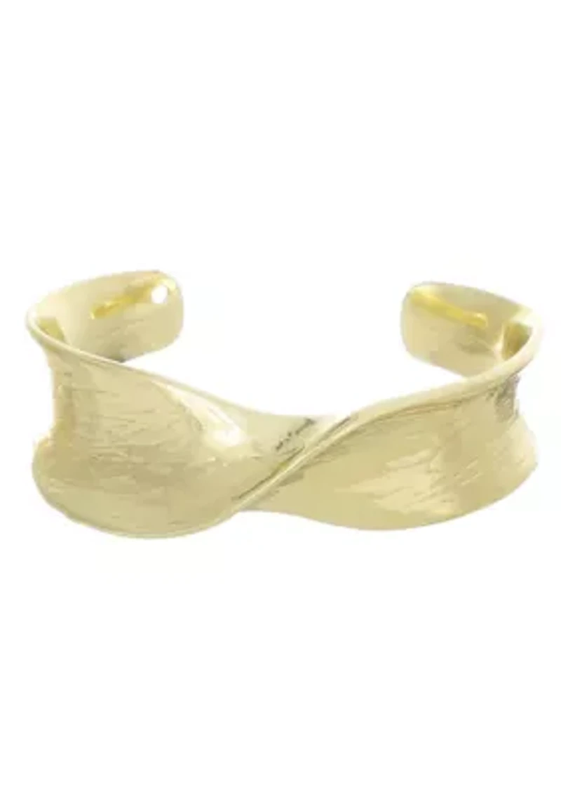 Gold Plated Twist Cuff