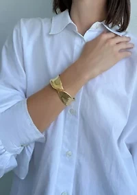 Gold Plated Twist Cuff
