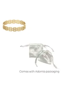 Gold Plated Chain Cuff with Invisible Clasp