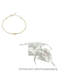 Tarnish Resistant 18k Gold Plated Knot Cuff Adjustable Chain Bracelet