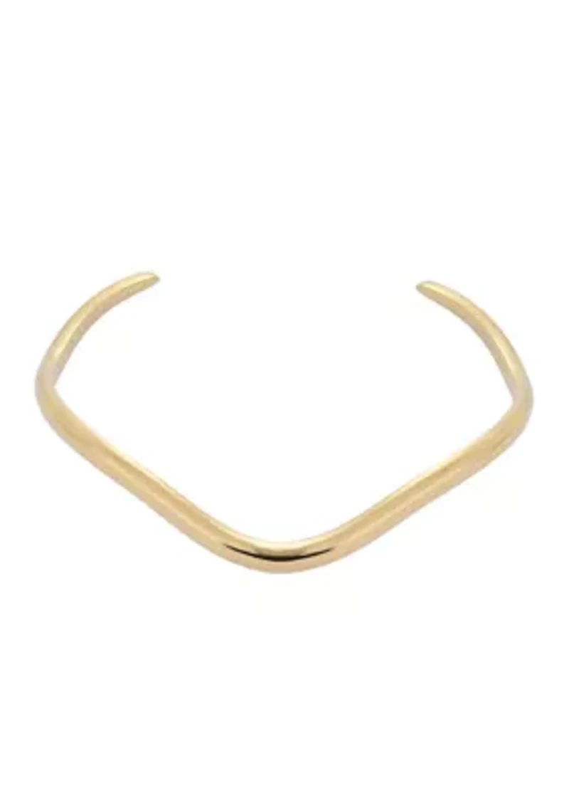 Tarnish Resistant 18k Gold Plated Wave Cuff