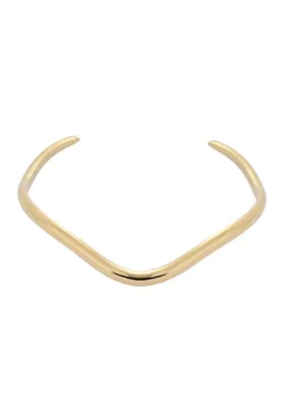Tarnish Resistant 18k Gold Plated Wave Cuff