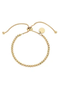 Tarnish Resistant 18k Gold Plated Beaded Bolo Bracelet