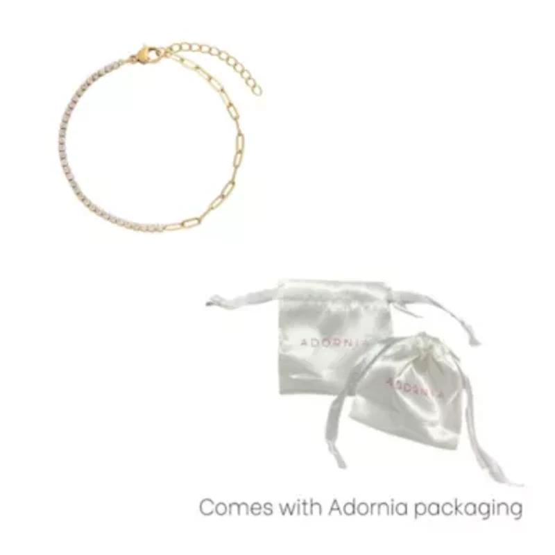 Tarnish Resistant 18k Gold Plated Grid Chain Bracelet