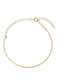 Tarnish Resistant 18k Gold Plated Cuff Adjustable Chain Bracelet