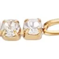 Tarnish Resistant 18k Gold Plated Half Tennis and Paperclip Chain Bracelet