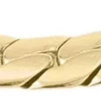 Tarnish Resistant 18k Gold Plated Flat Curb Chain Bracelet