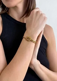 Tarnish Resistant 18k Gold Plated Knot Bracelet