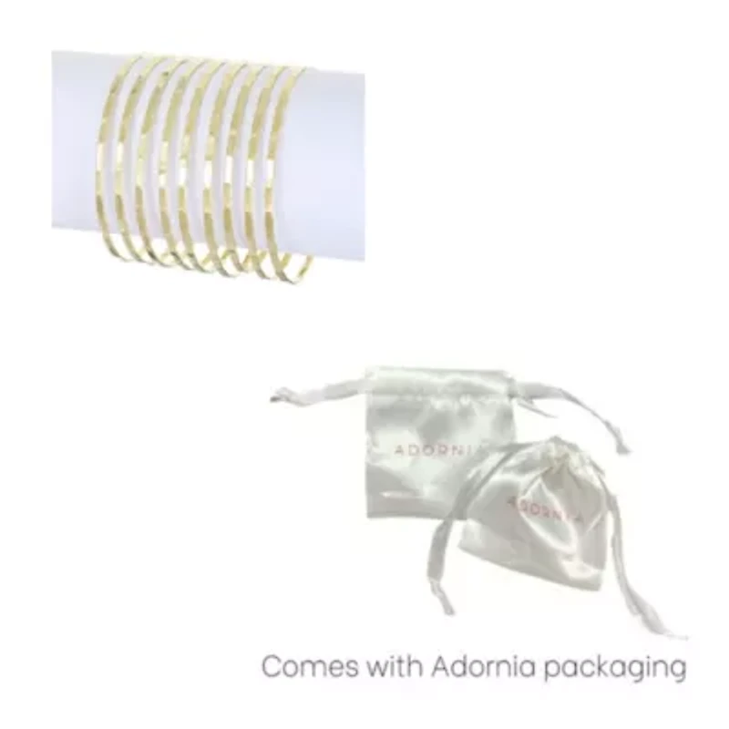 Gold Plated -Piece Thin Bangle Set