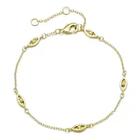 14k Gold Plated Evil Eye Station Bracelet