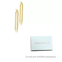 14k Gold Plated Multi-Strand Slinky Drop Earrings