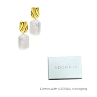 14k Gold Plated Freshwater Pearl Coin Drop Earrings