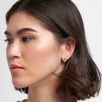 14k Gold Plated Clover Halo Stud Earrings