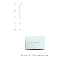14k Gold Plated Freshwater Pearl Sweeper Earrings