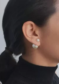 Double Sided Pearl Studs