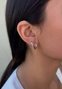 Silver Plated CZ Earring Set