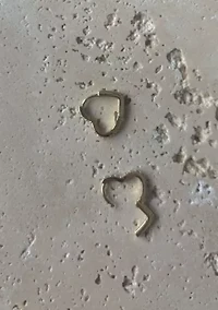 14k Gold Plated Heart CZ Hoop Earrings