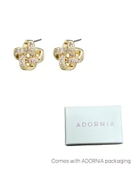 14k Gold Plated Knot Twist Stud Earrings