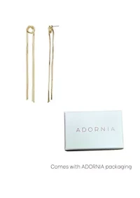 14k Gold Plated Slinky Rope Chain Sweeper Earrings