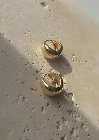 14k Gold Plated Purse Hoop Earrings