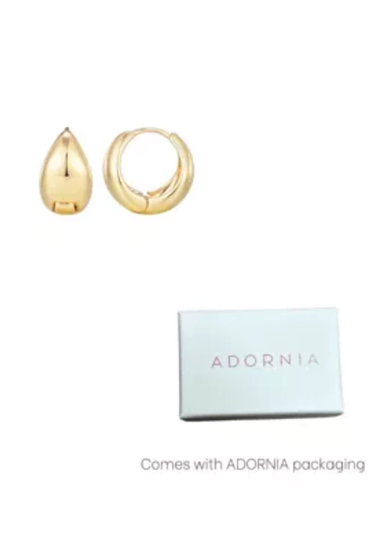 14k Gold Plated Purse Hoop Earrings