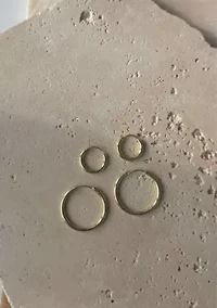 14k Gold Plated Set of 2 Endless Hoop Earrings