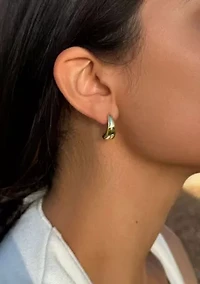 14k Gold Plated Set of 3 Hoop Earrings Set